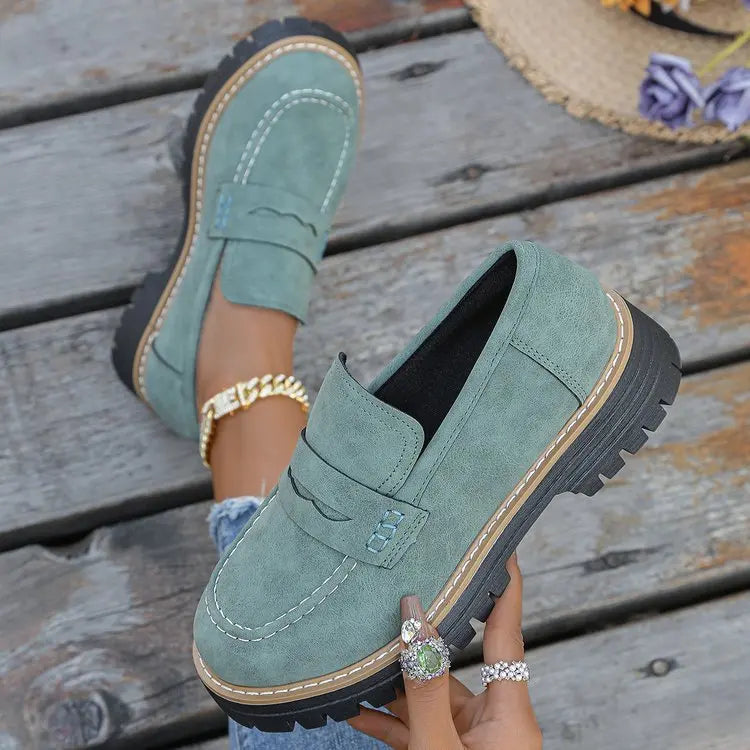 Elsa | Mocassins à Plateforme Style College