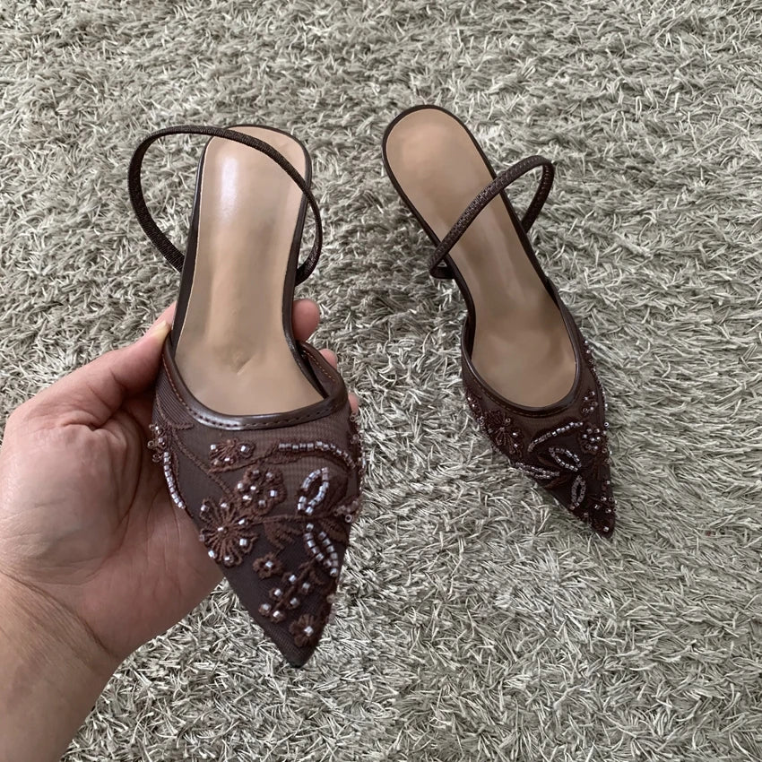 Slingback | Tacones bordados