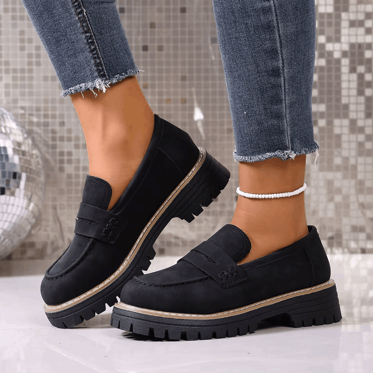 Elsa | Mocassins à Plateforme Style College