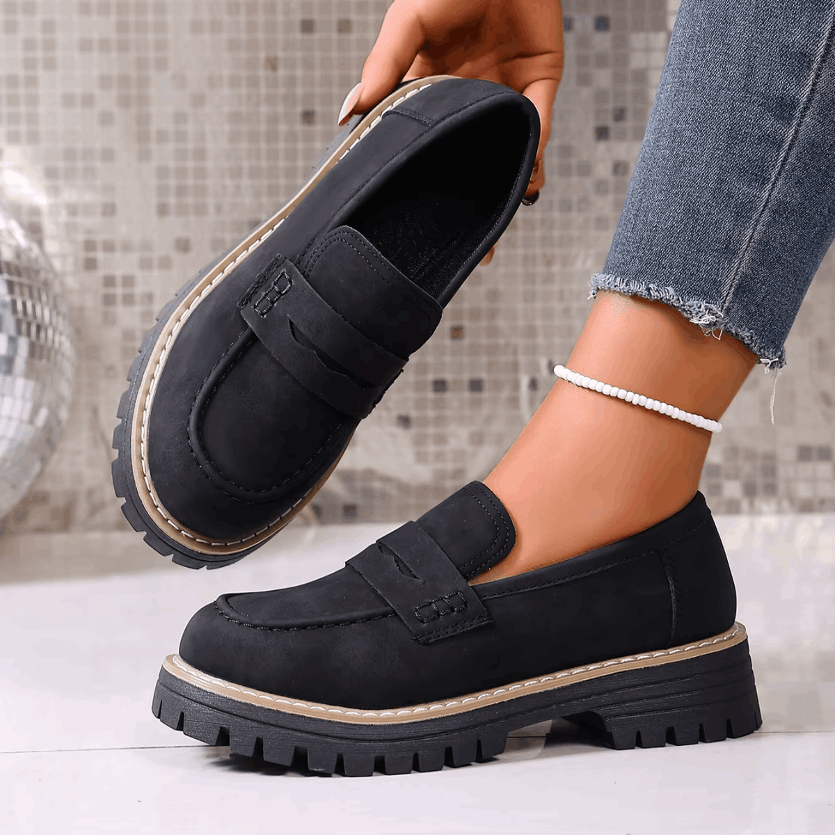 Elsa | Mocassins à Plateforme Style College