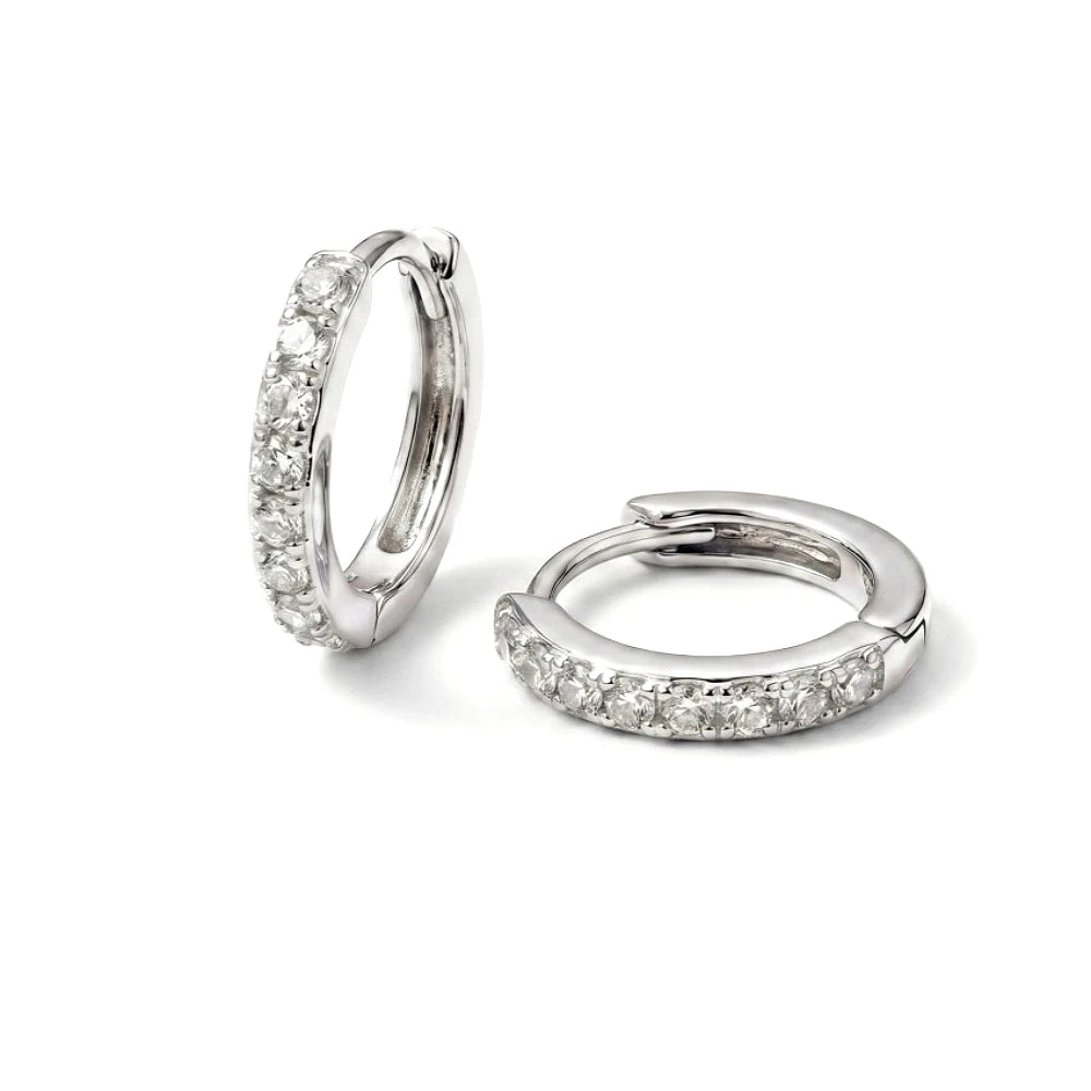 Gold Crystal | Aretes hoop mini