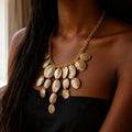 Gold Shell | Collar boho multicapa