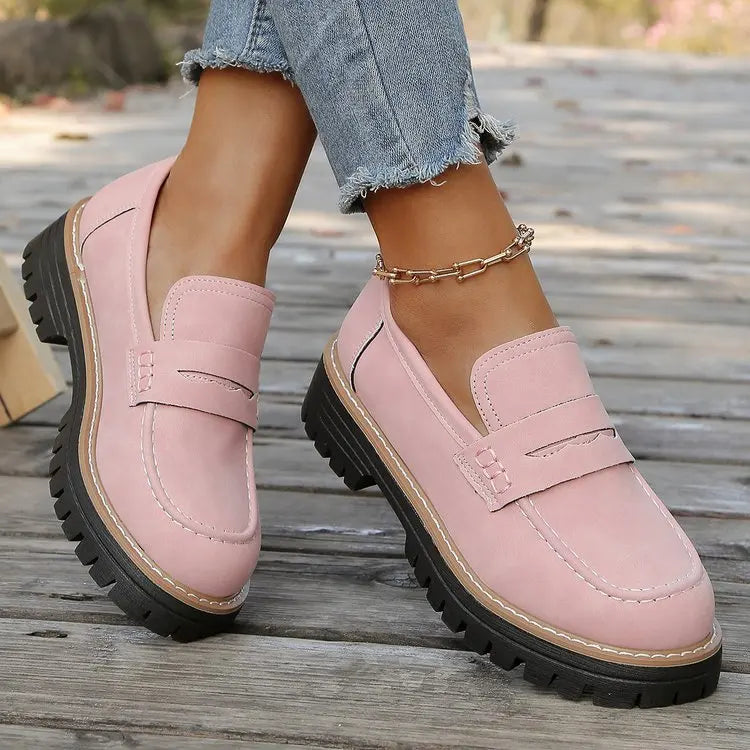 Elsa | Mocassins à Plateforme Style College