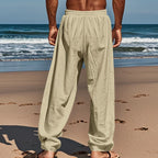 Relaxed Fit | Pantalón linen azul cielo