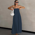 Strapless Flow | Vestido de caída fluida