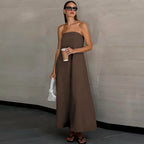 Strapless Flow | Vestido de caída fluida