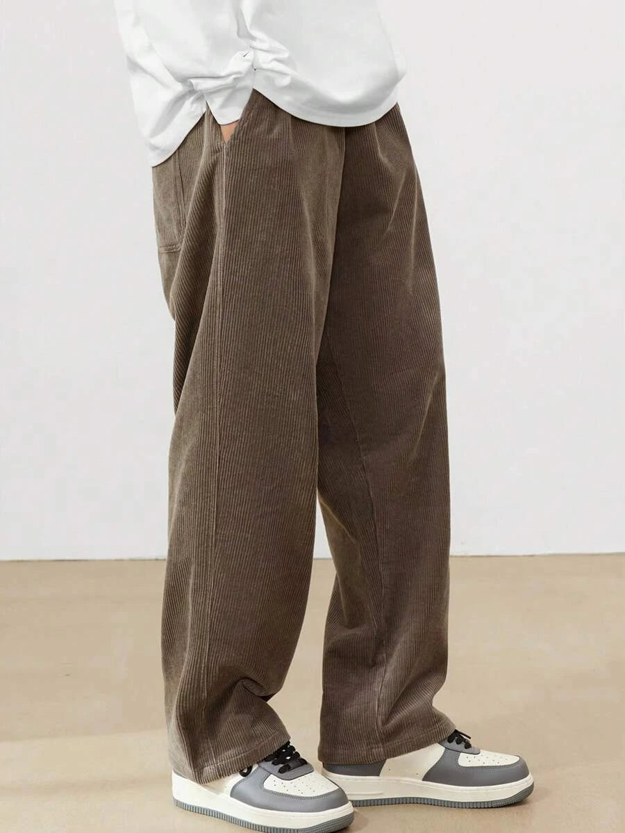 Sand | Pantalón wide leg de pana beige