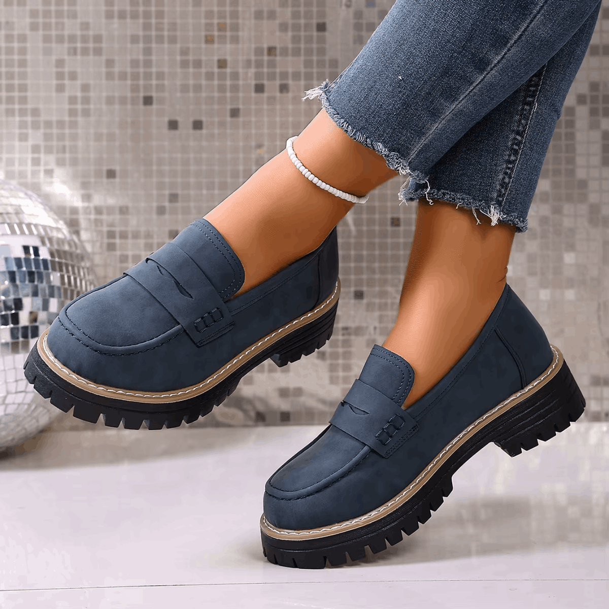 Elsa | Mocassins à Plateforme Style College