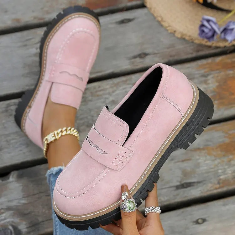 Elsa | Mocassins à Plateforme Style College