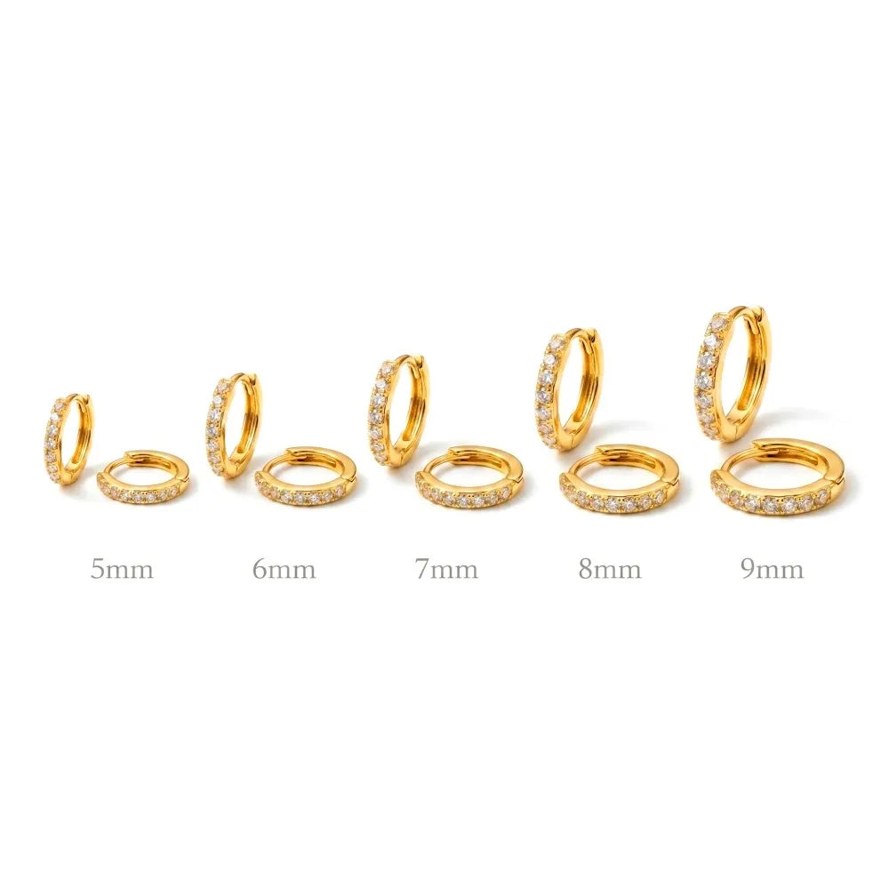 Gold Crystal | Aretes hoop mini