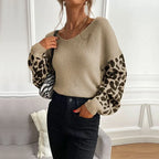 Leopard Print | Suéter knit manga