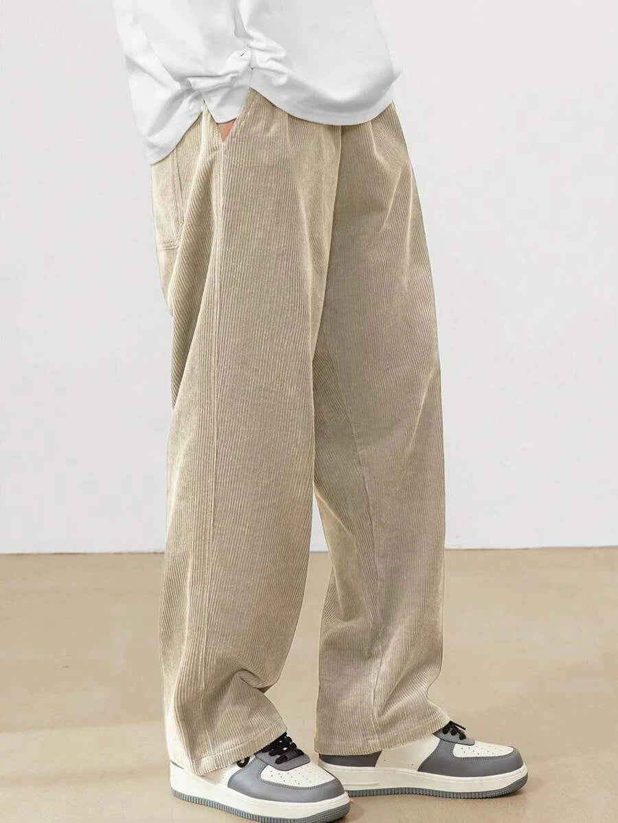 Sand | Pantalón wide leg de pana beige
