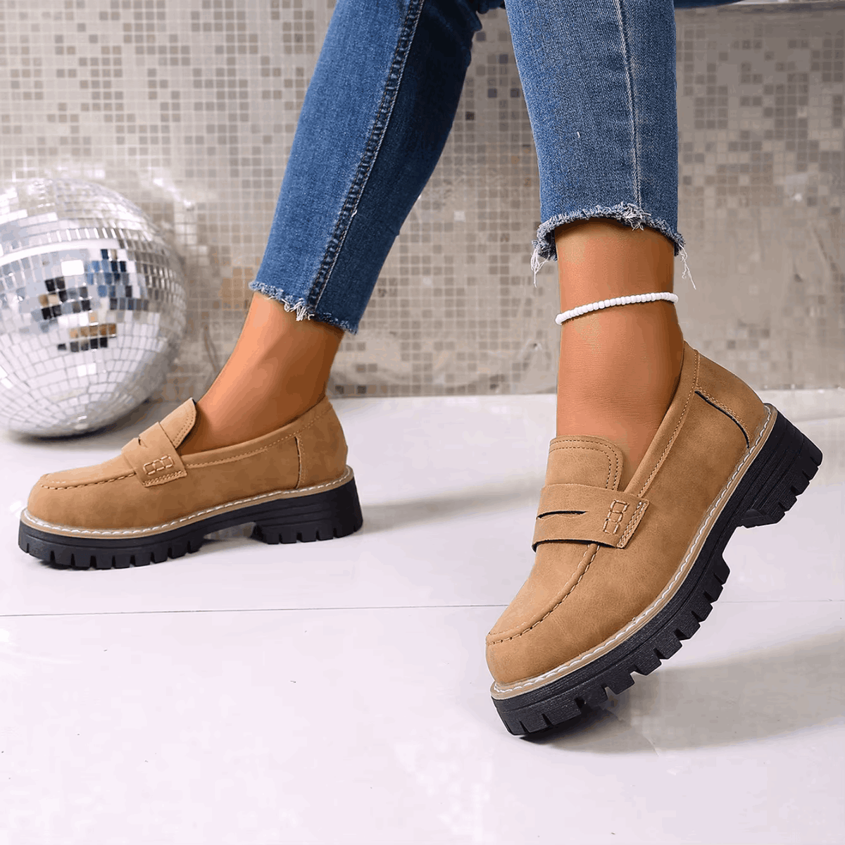 Elsa | Mocassins à Plateforme Style College