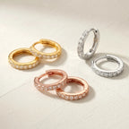 Gold Crystal | Aretes hoop mini