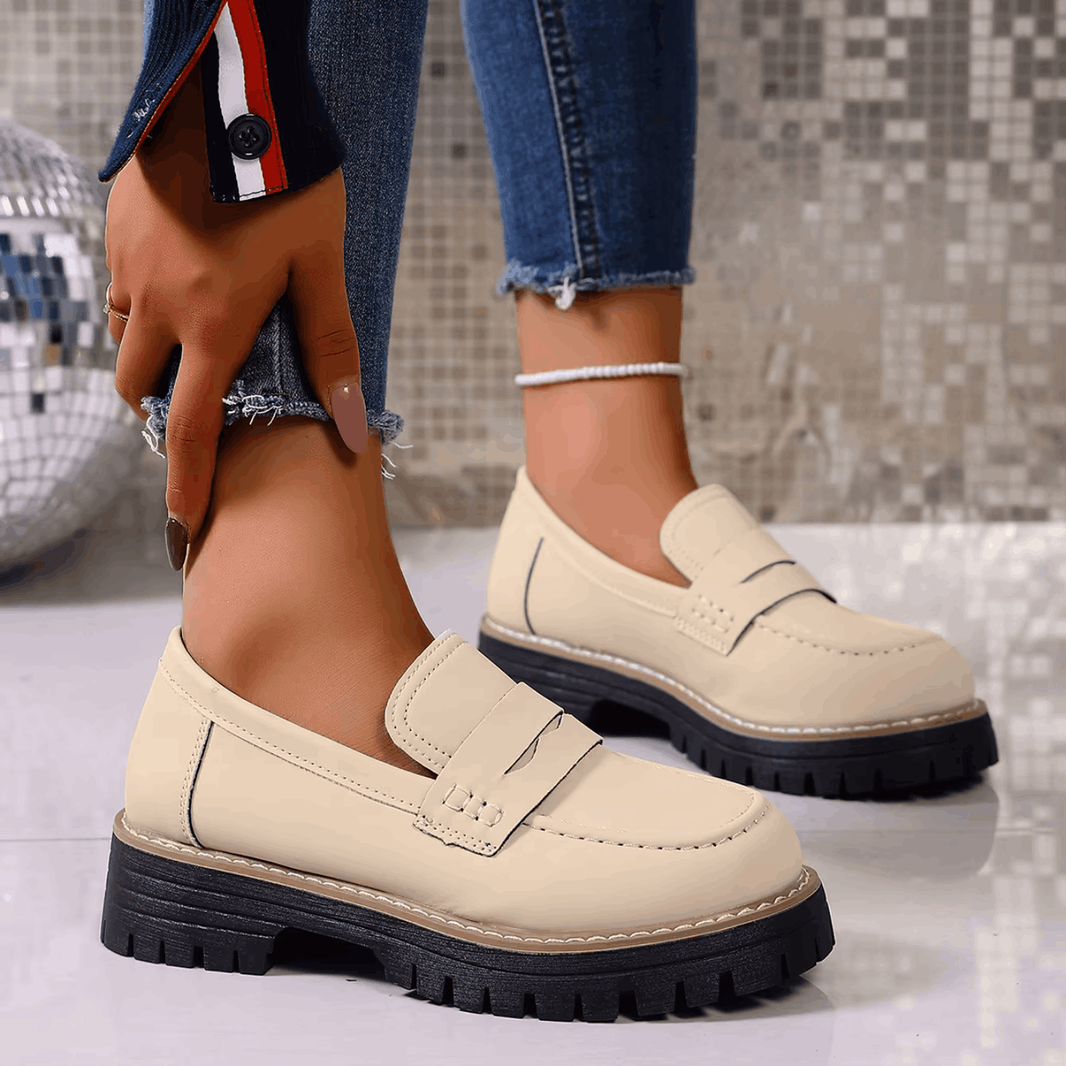 Elsa | Mocassins à Plateforme Style College