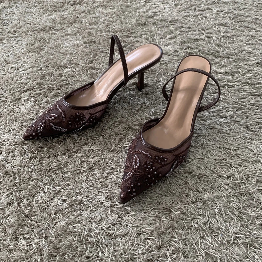 Slingback | Tacones bordados
