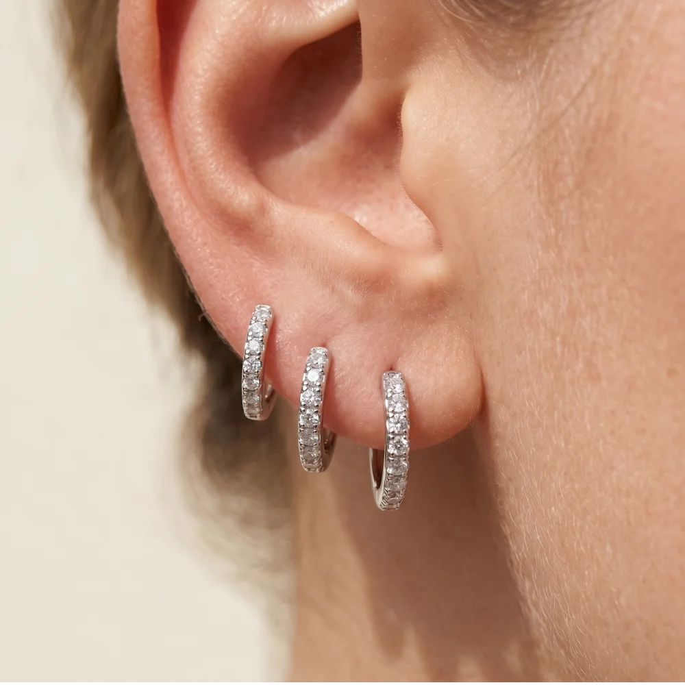 Gold Crystal | Aretes hoop mini