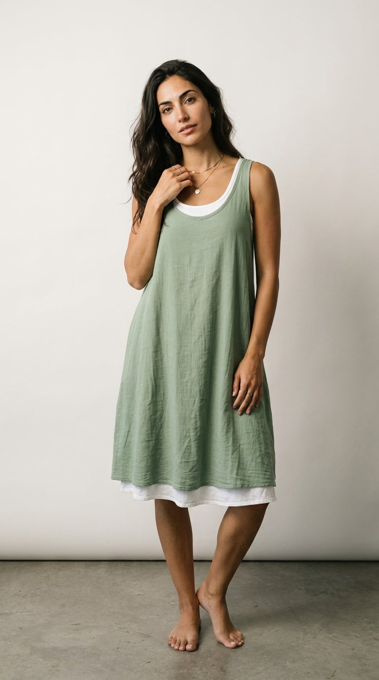 Lira | Sleeveless Layered-Effect Dress